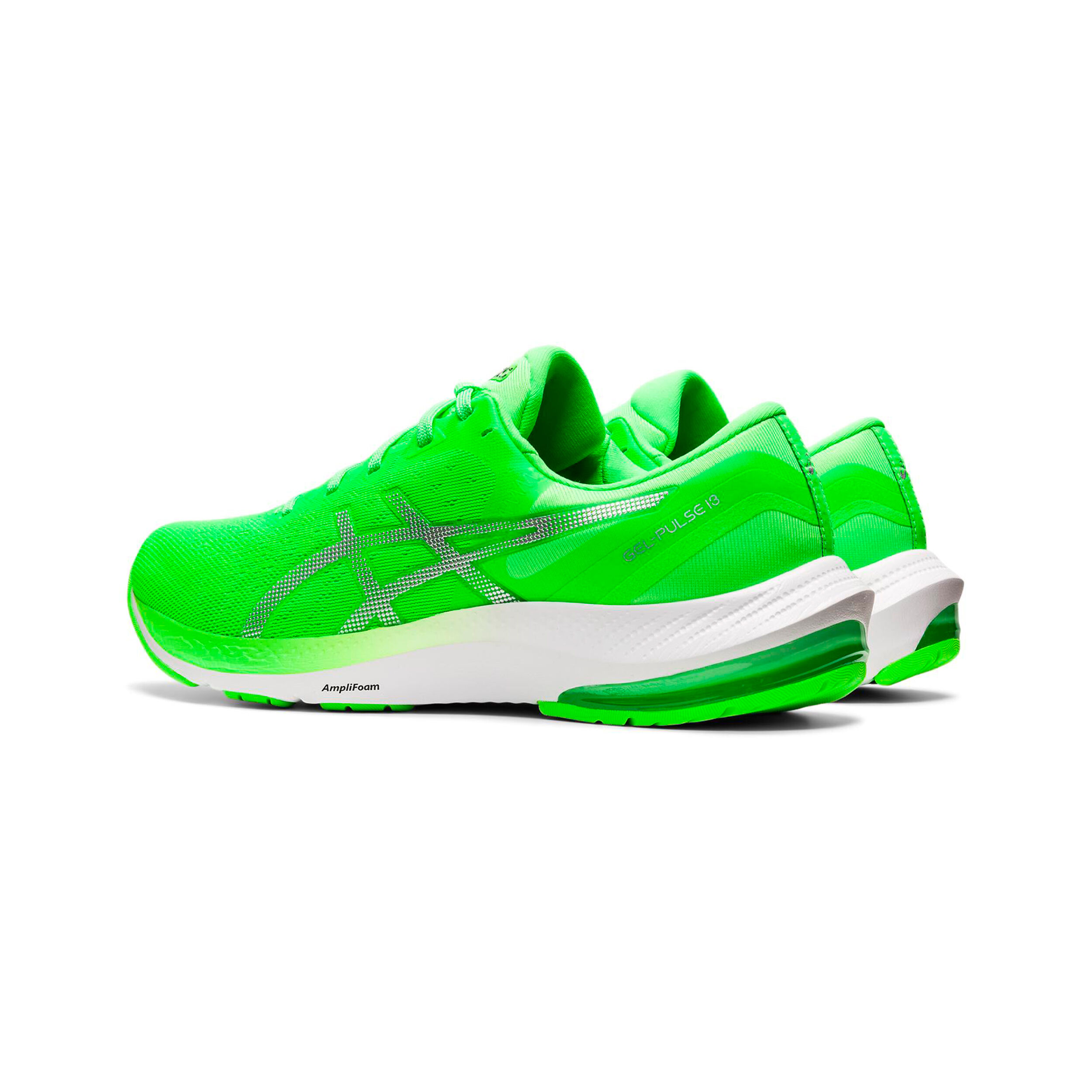 Gel Pulse 13 Neutralschuh Herren Neongrun Silber
