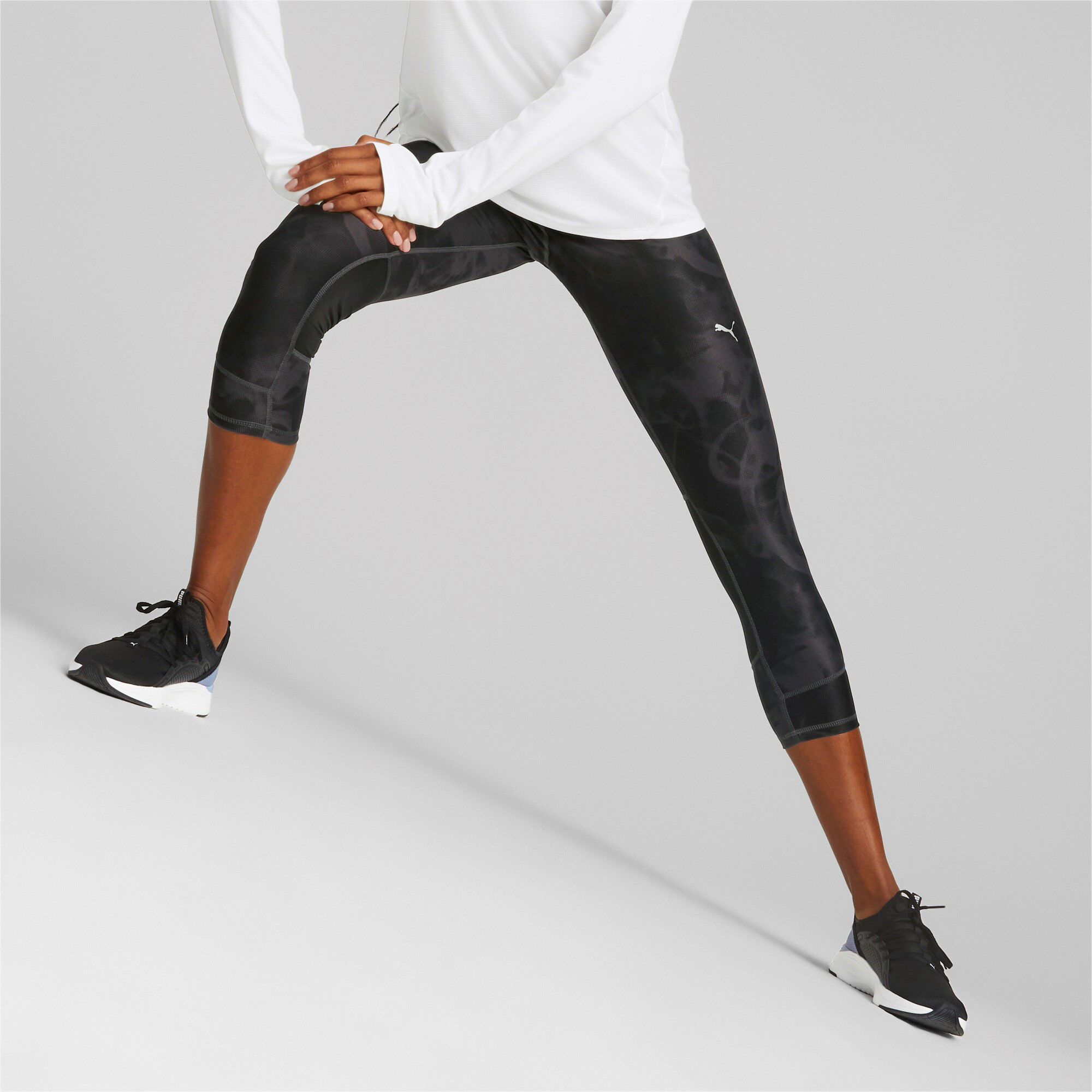 Puma Run Favorite Regular Rise All Over Print 3 4 Tight Damen