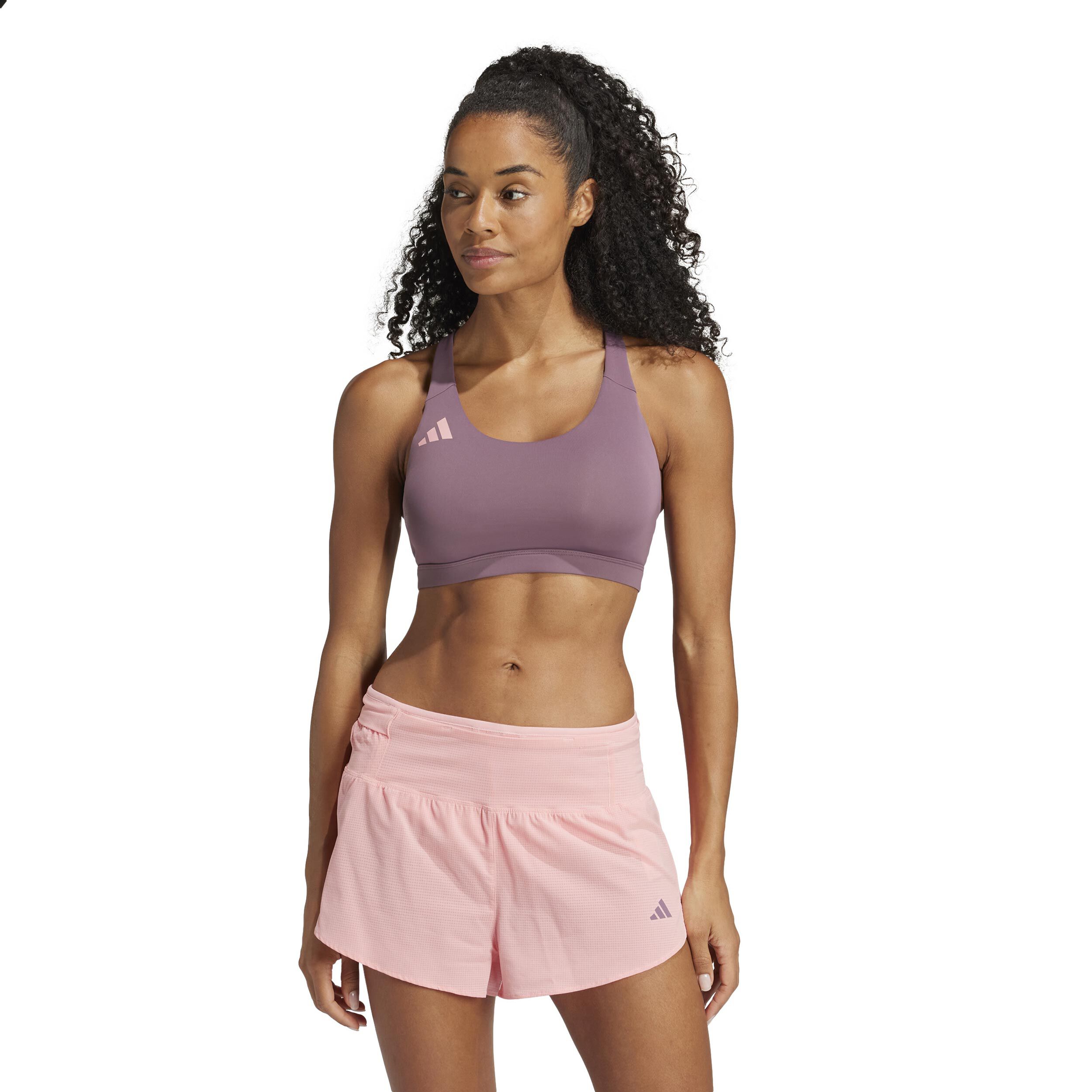 Adizero Essentials Run Medium Support Sport BH Damen Lila
