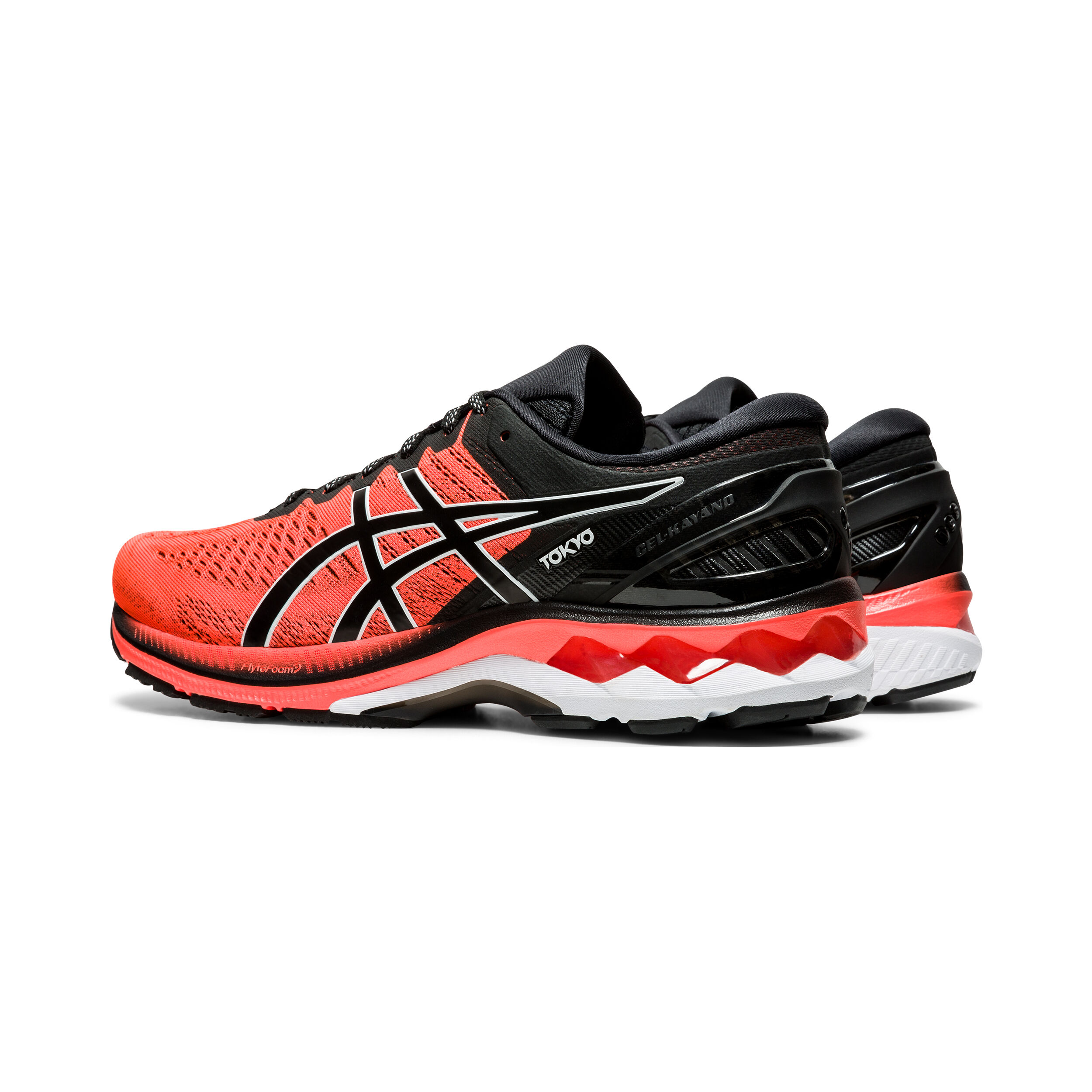 ASICS Gel Kayano 27 Tokyo Stabilitatsschuh Herren Koralle Schwarz online kaufen Running Point DE