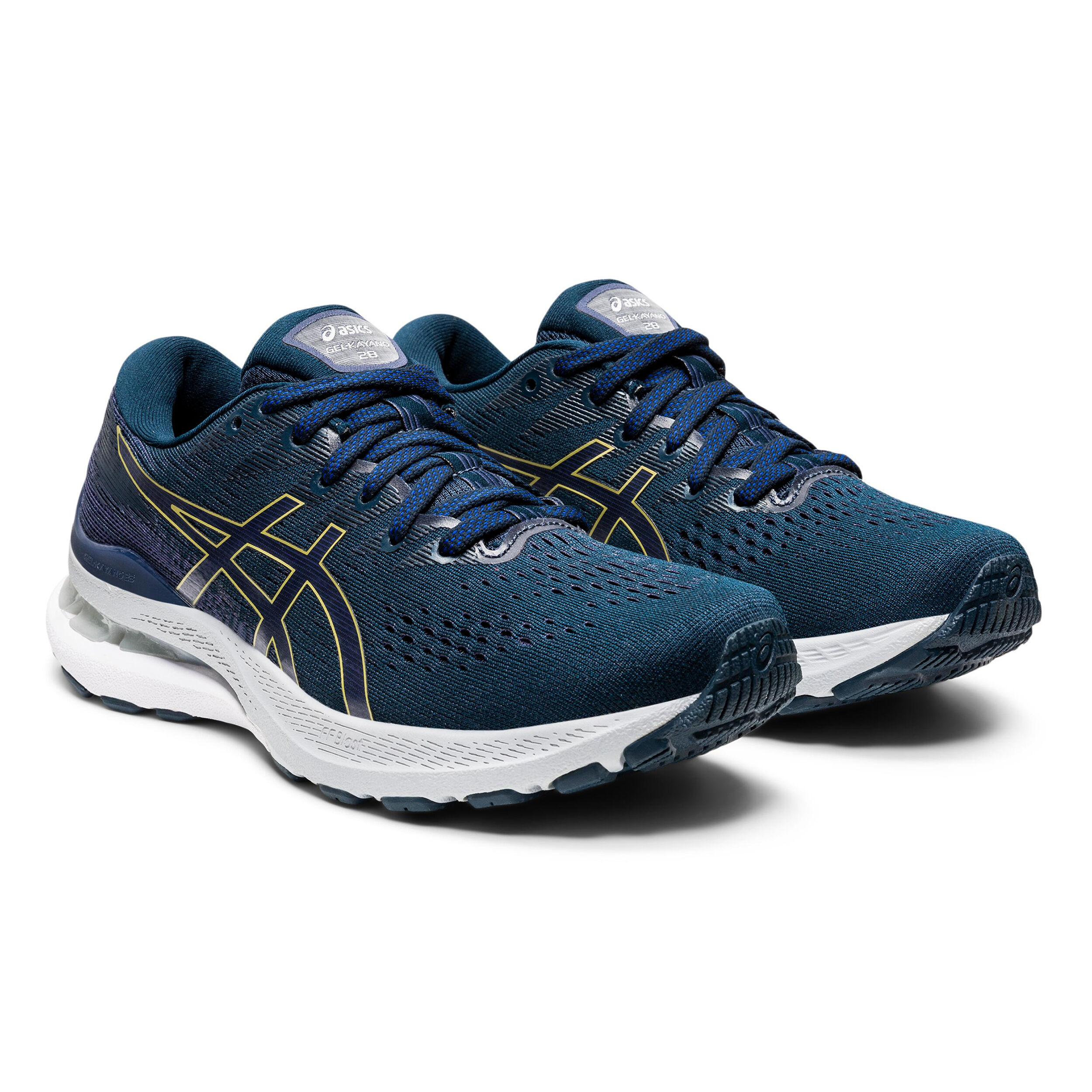 Gel Kayano 28 Stabilitatsschuh Damen Blau Gold