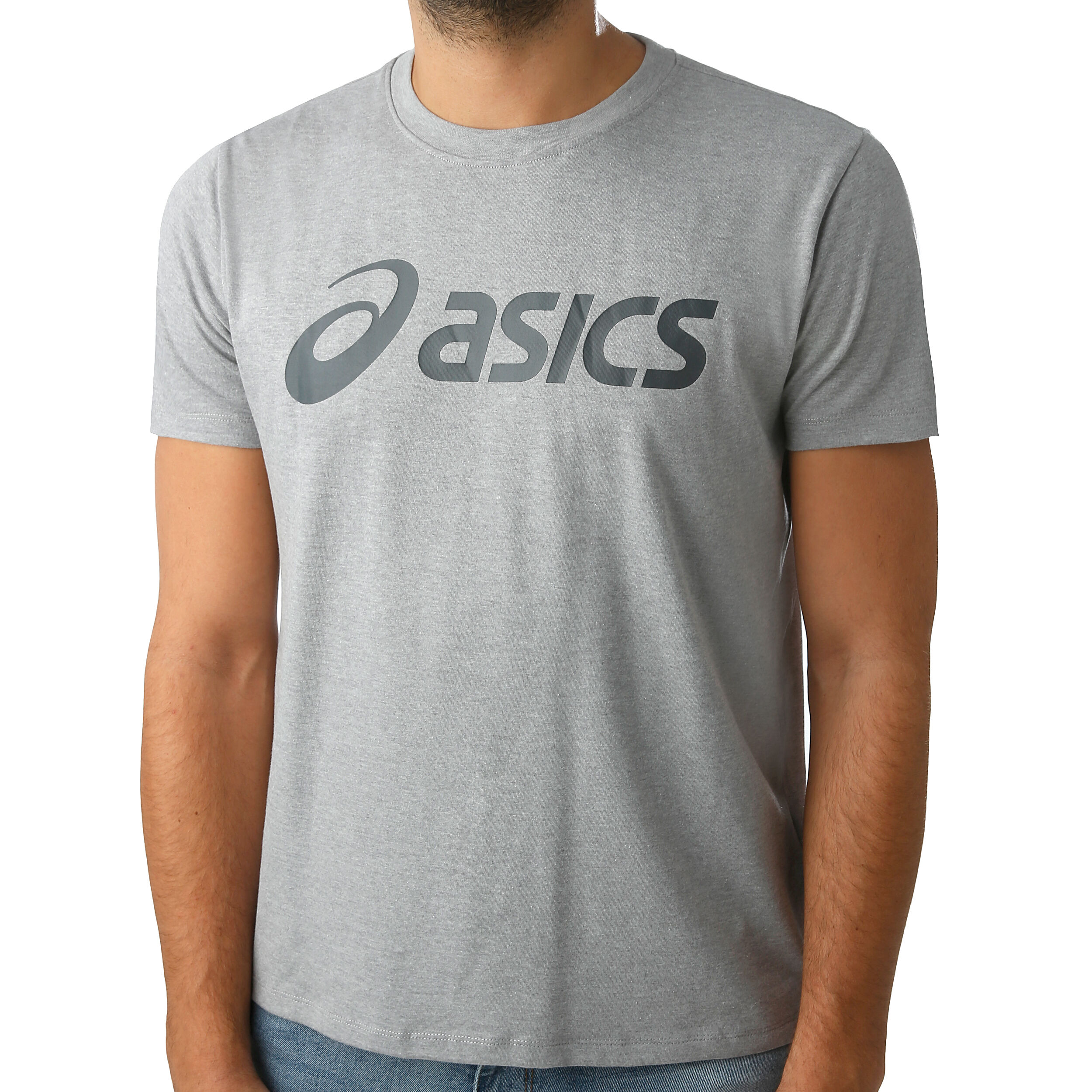Asics t shirt gris on sale