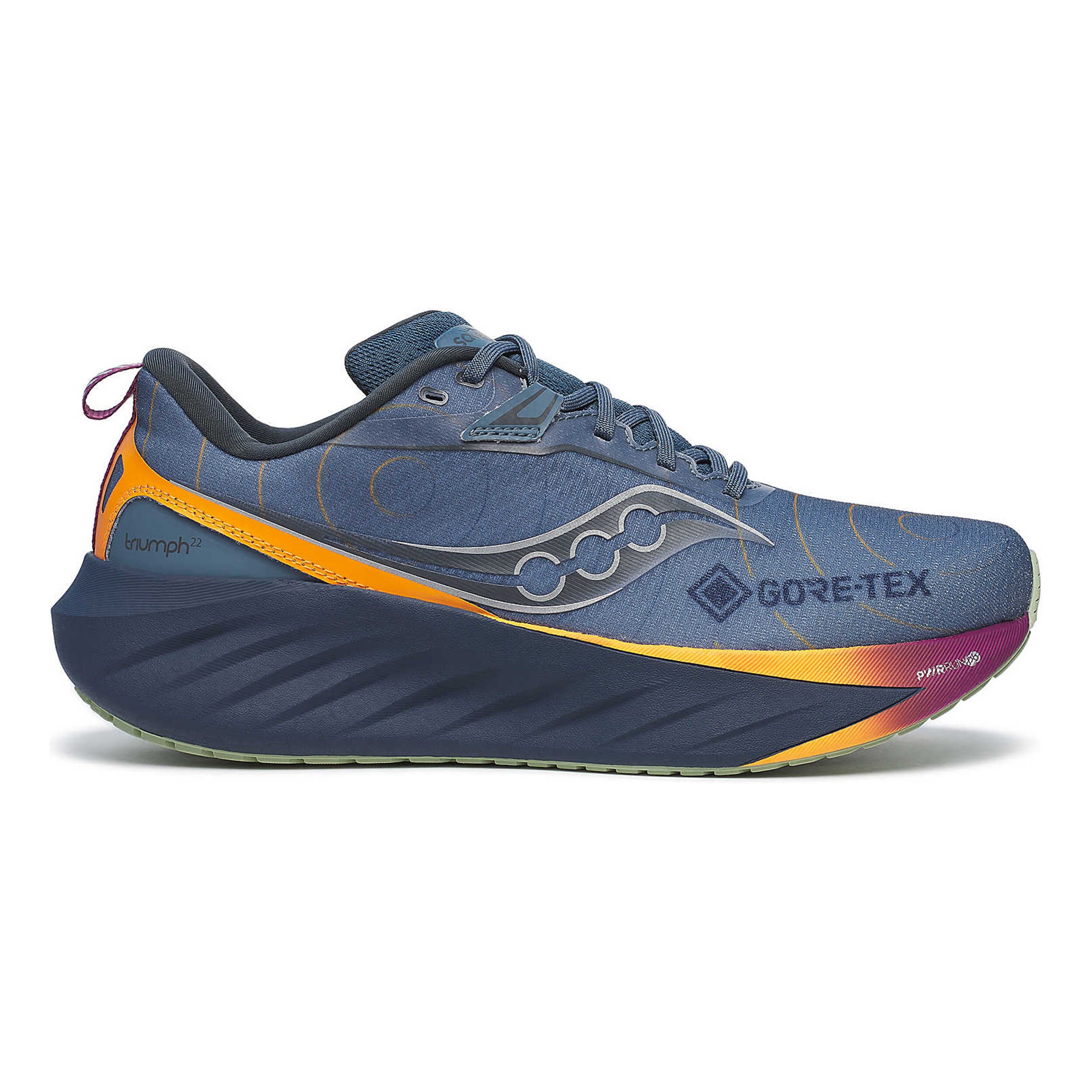 Saucony Triumph 22 GTX Neutralschuh Herren Blaugrau Orange online kaufen Running Point DE