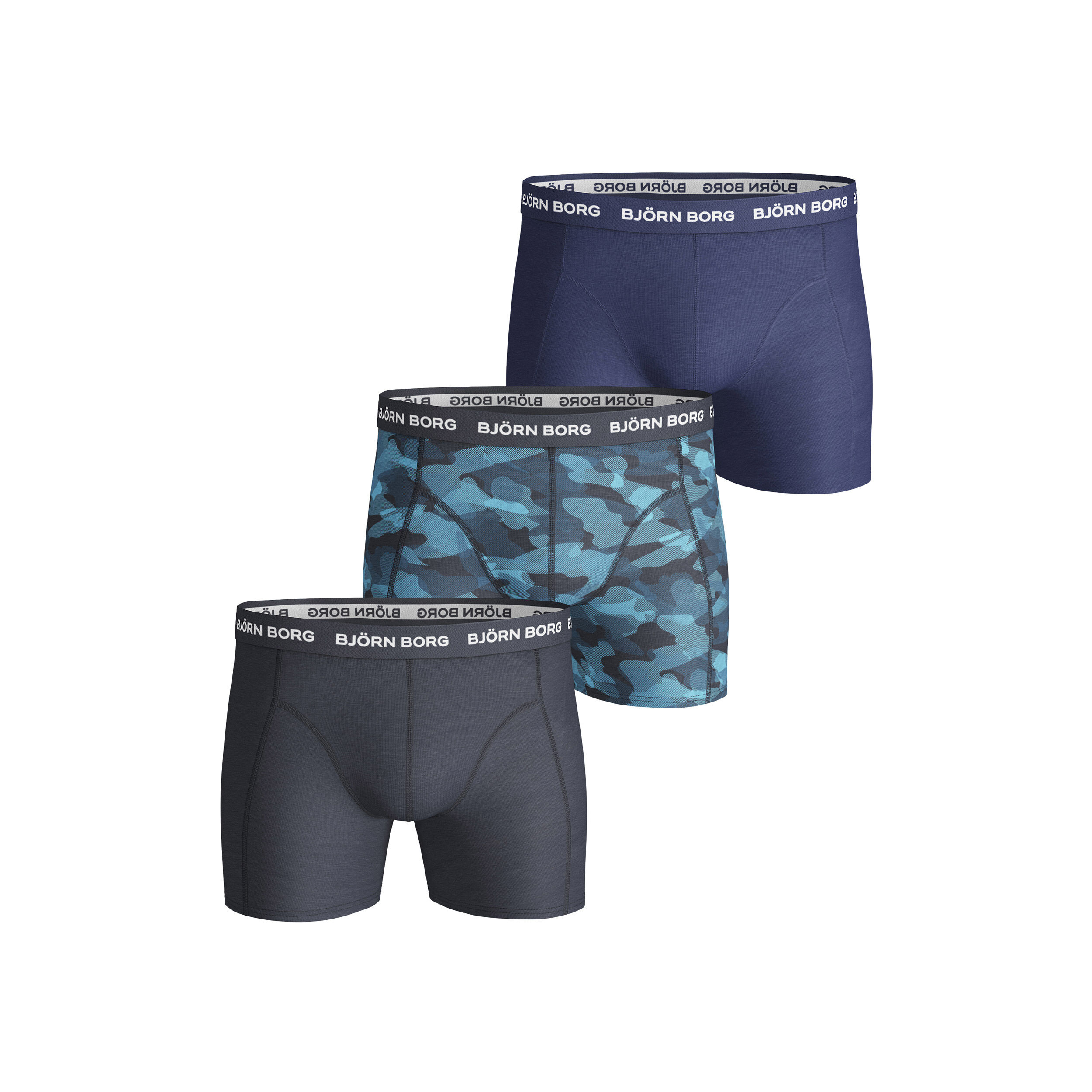 Shadeline Sammy Boxer Short 3er Pack Herren Blau Mehrfarbig