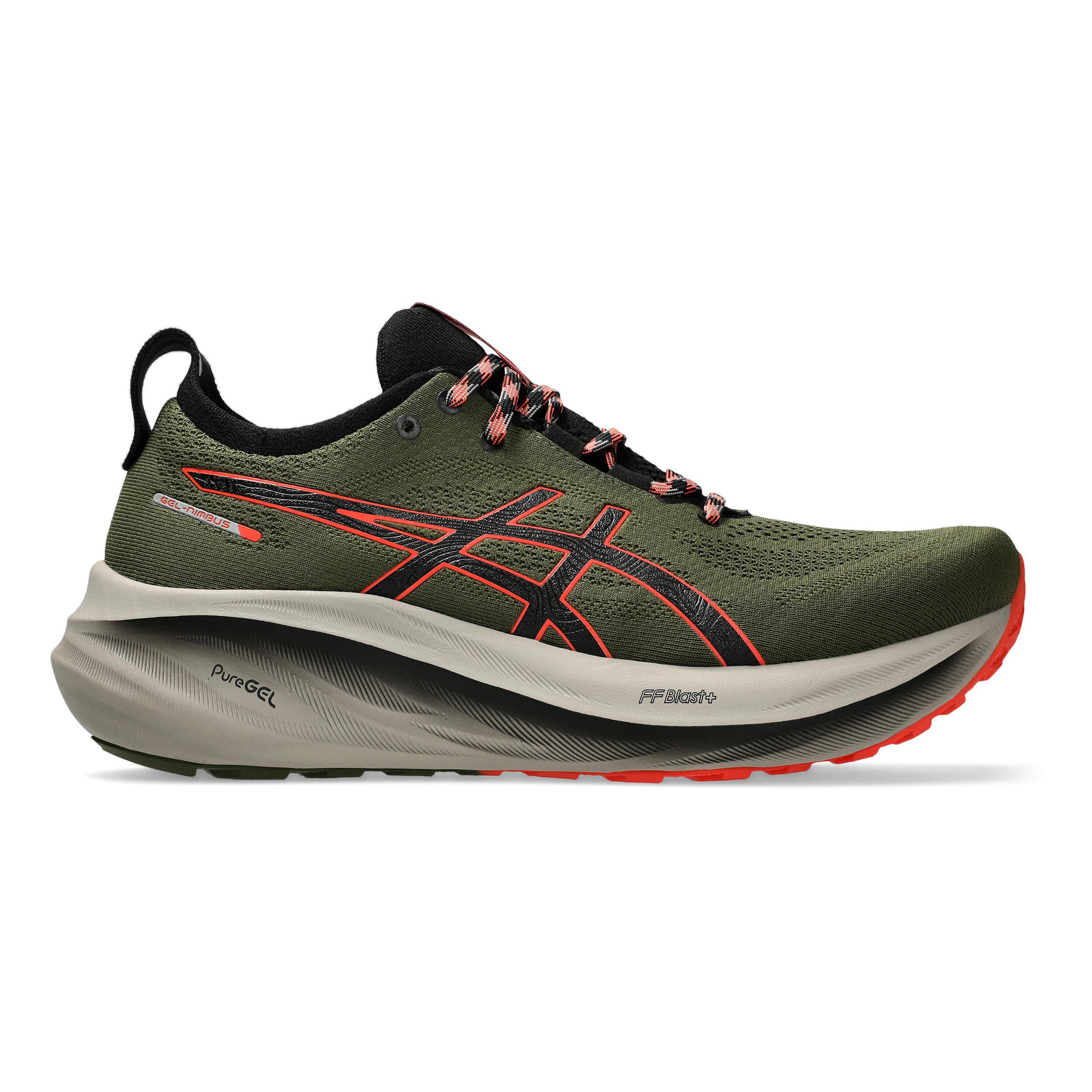 ASICS Gel Nimbus 26 TR Neutralschuh Herren Oliv Rot online kaufen Running Point DE