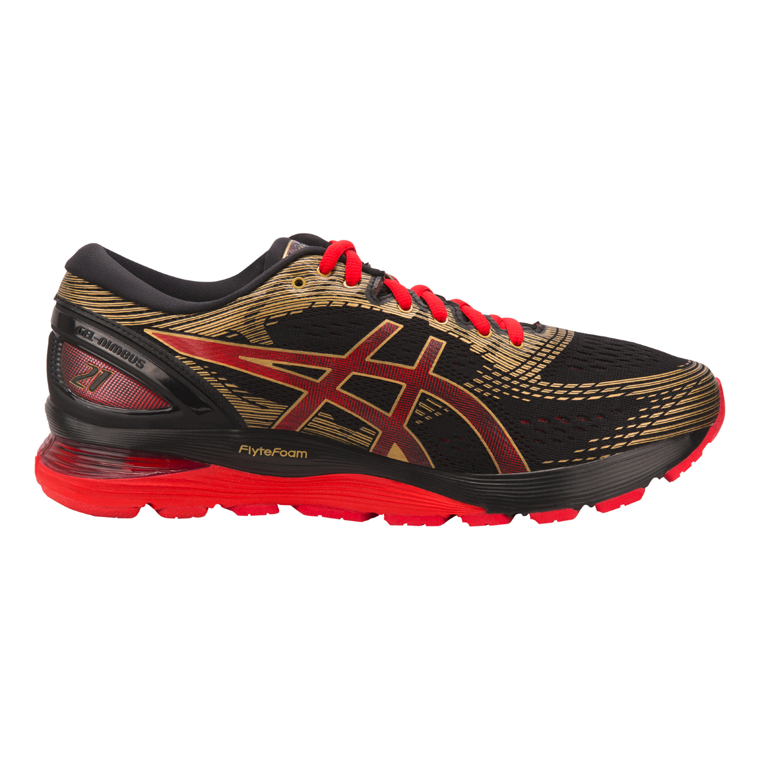 Asics gel nimbus 21 black black hot sale