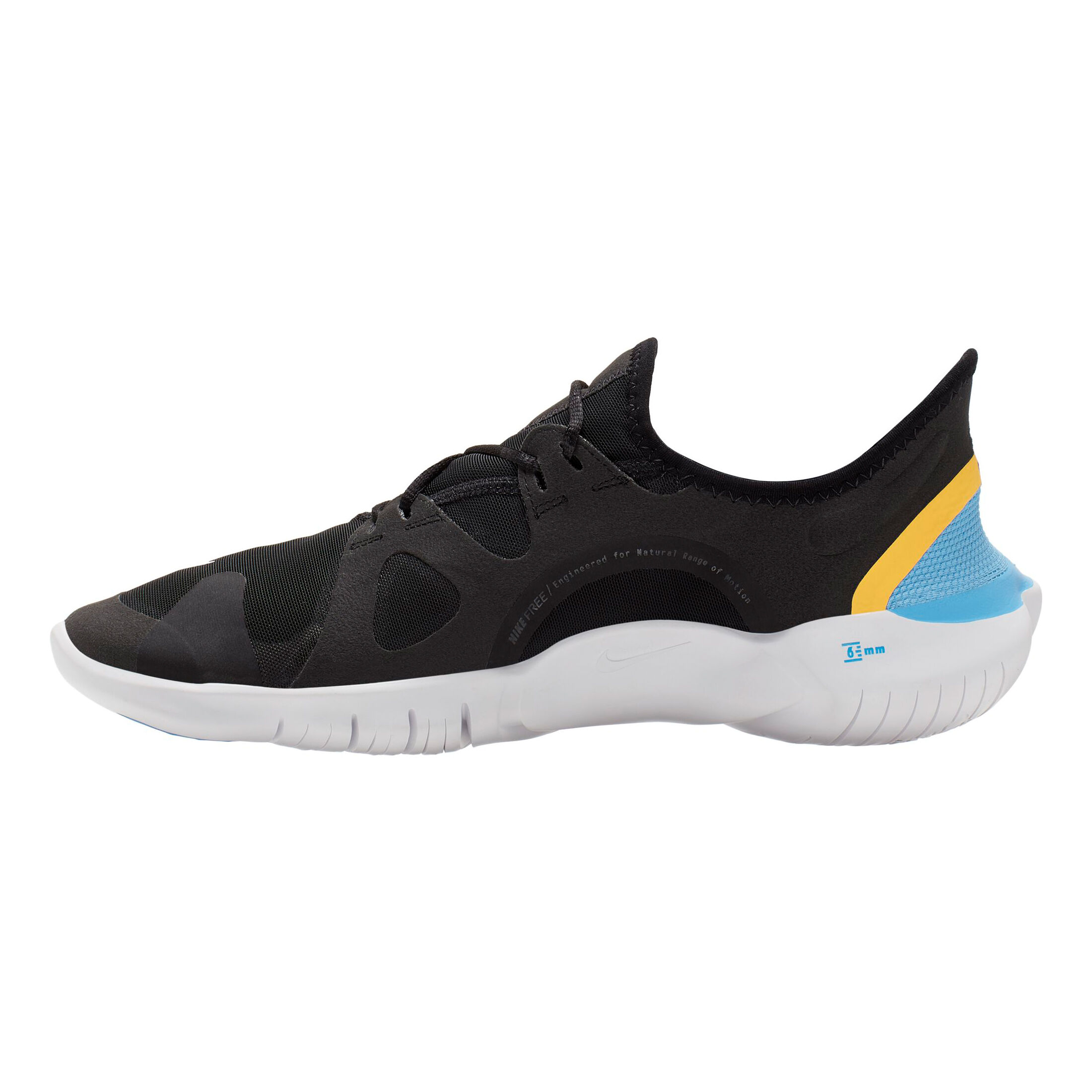 Free 5.0 Natural Running Schuh Herren Schwarz Gelb