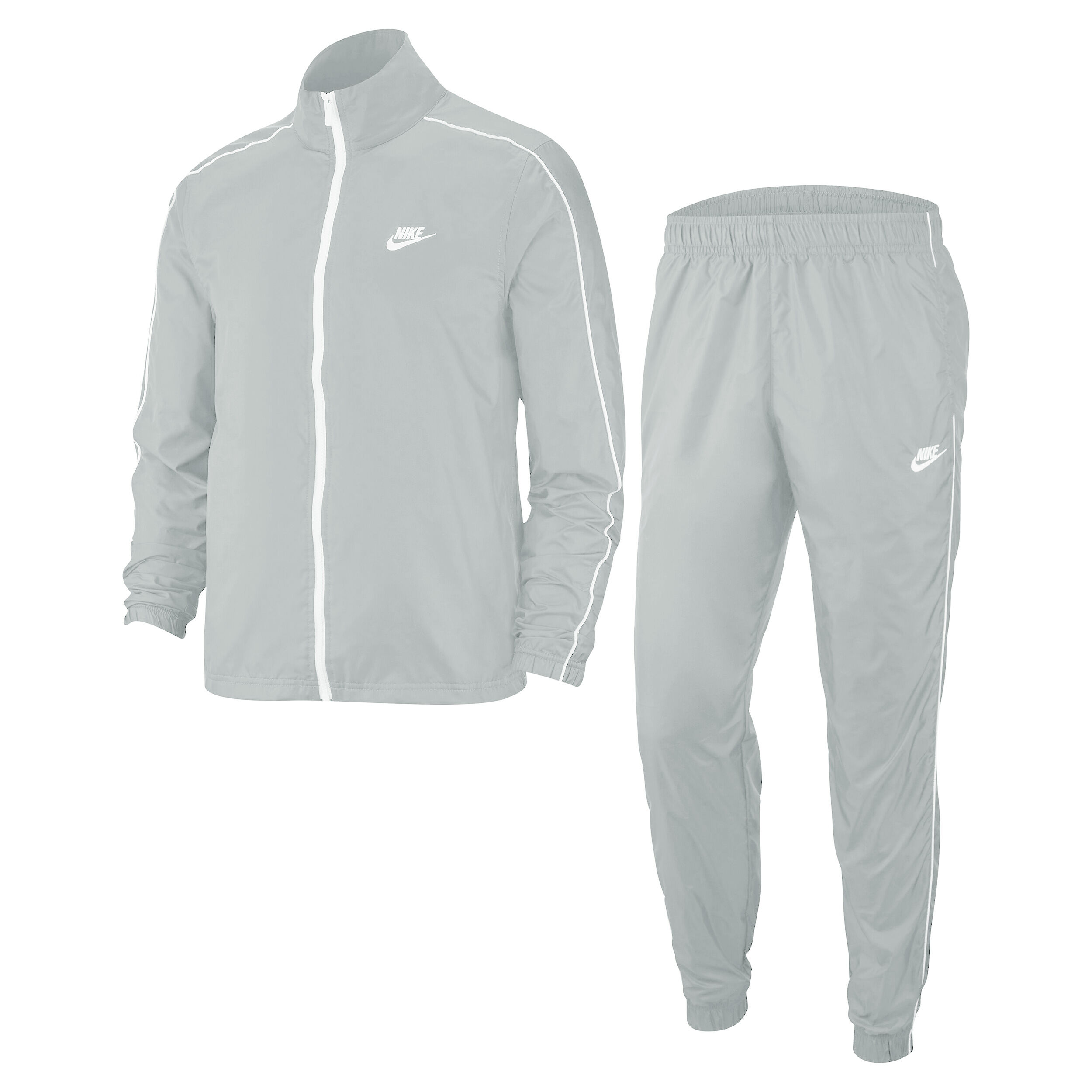 White and grey nike tracksuit clearance