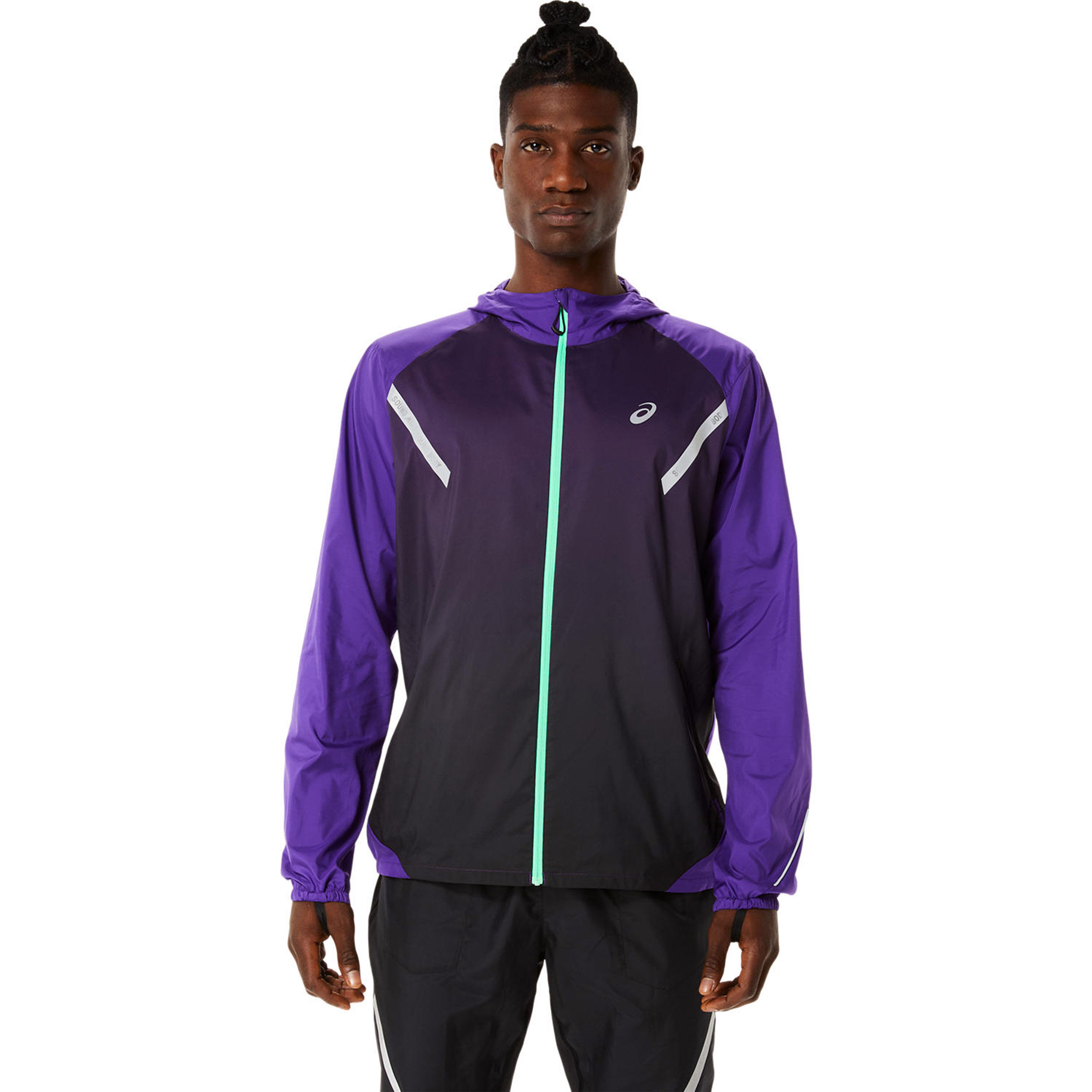 ASICS Lite Show Laufjacke Herren Lila Schwarz online kaufen Running Point DE