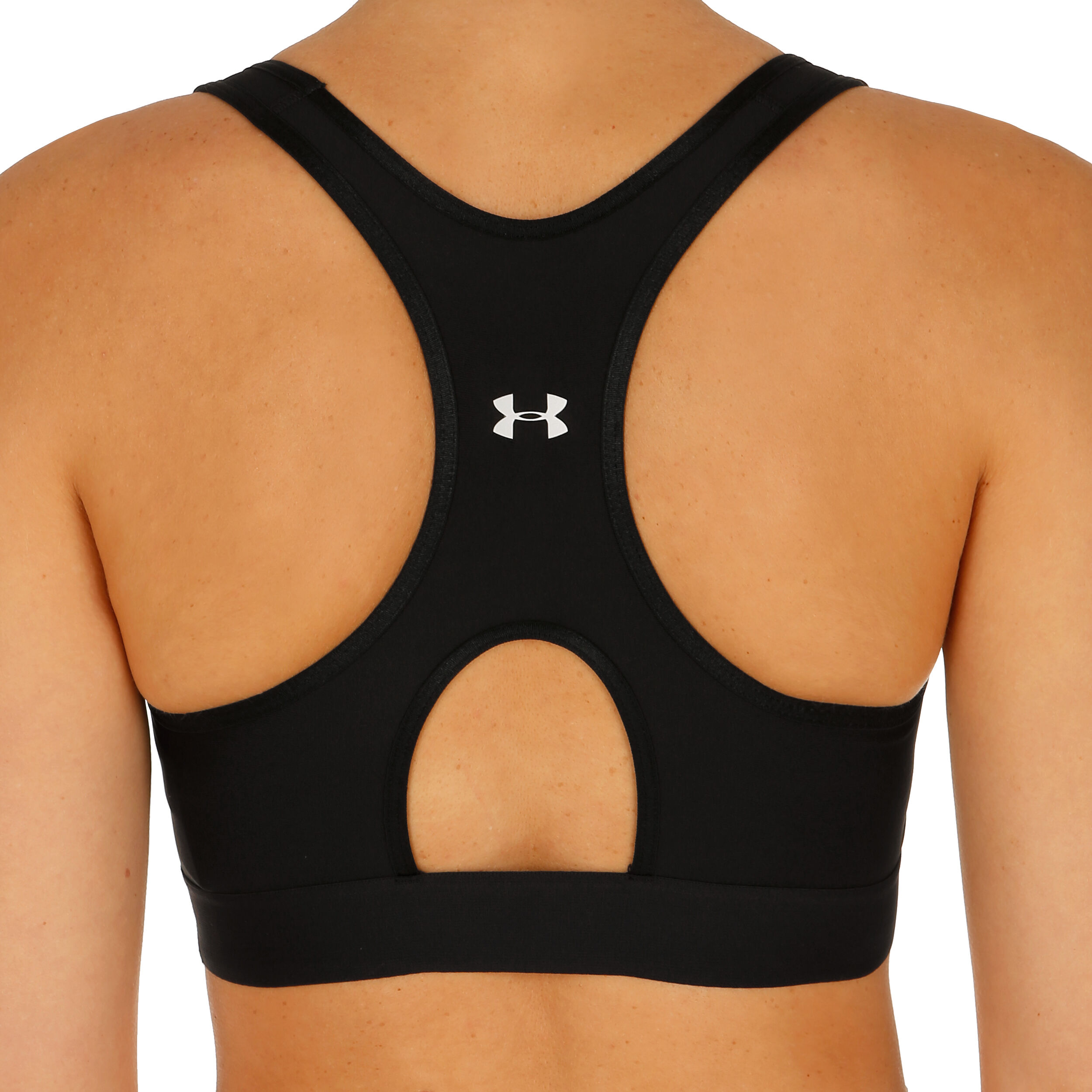 Under Armour Mid Keyhole Sport BH Damen Schwarz Silber online kaufen Running Point DE