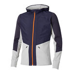 Mizuno Bekleidung Mizuno Active Warmalite Hybrid Full Zip Laufjacke Herren-Blau