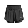 Dri-Fit One MR 2in1 Shorts Damen-Schwarz
