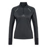 Mesa Half-Zip Lauftop Damen-Schwarz