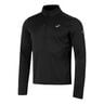 Road Winter 1/2 Zip Laufshirt Herren-Schwarz