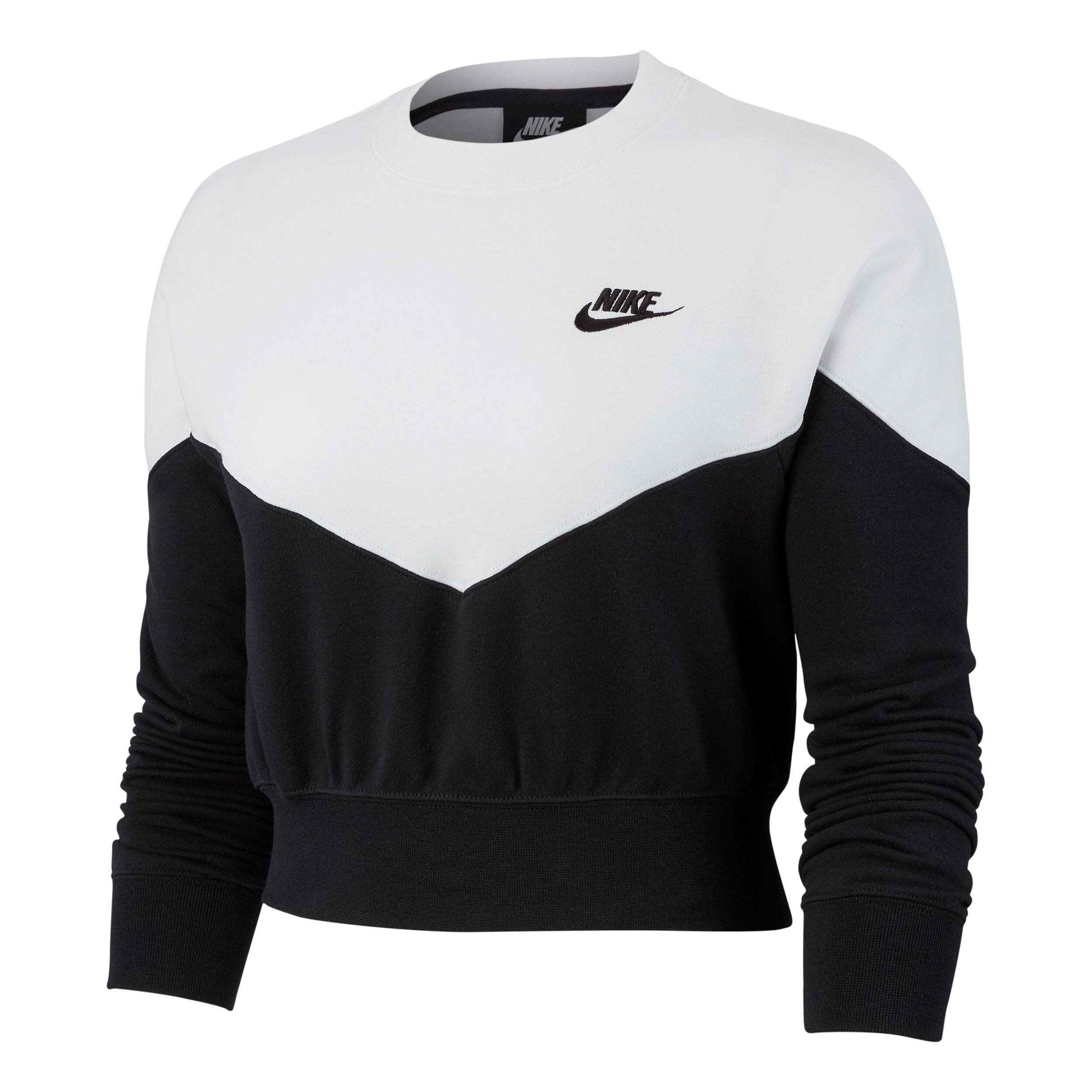 Black and white nike sweatshirt women's discount