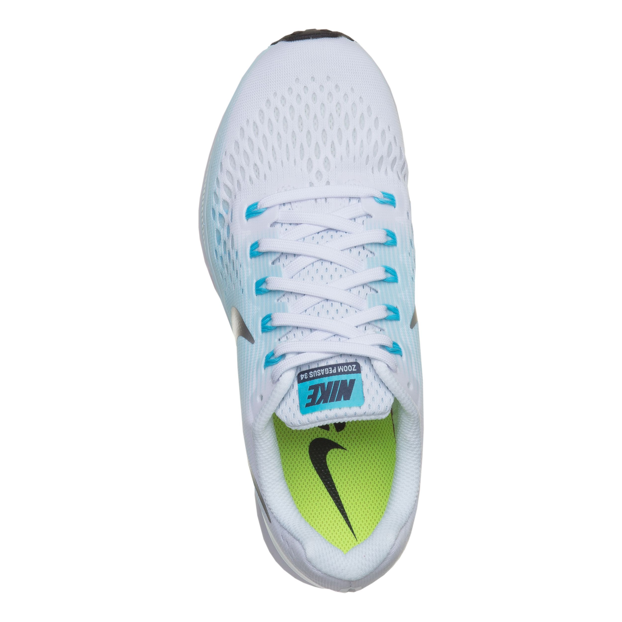 Air Zoom Pegasus 34 Neutralschuh Damen WeiB Turkis