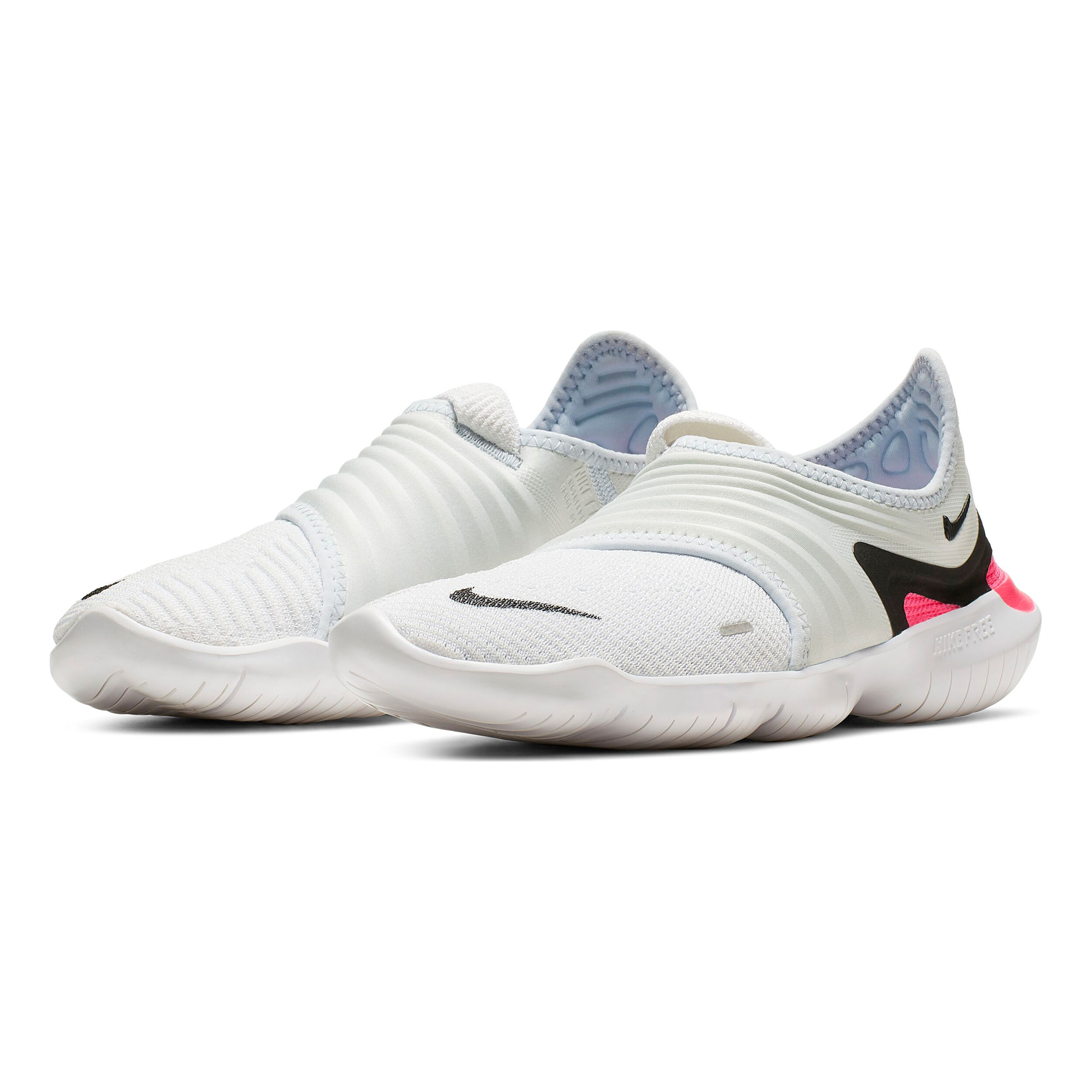 White and pink nike free flyknit outlet